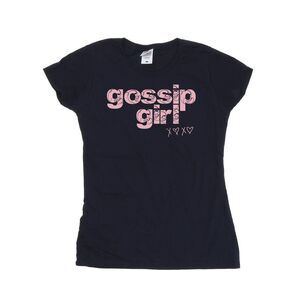 Gossip Girl Womens/Ladies Swirl Logo Cotton T-Shirt / Navy Blue